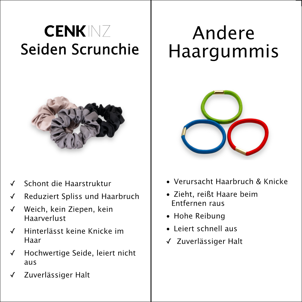 Anti-Haarbruch Seiden Scrunchie