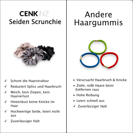 Anti-Haarbruch Seiden Scrunchie